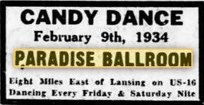 Paradise Ballroom - 09 Feb 1934 Ad
